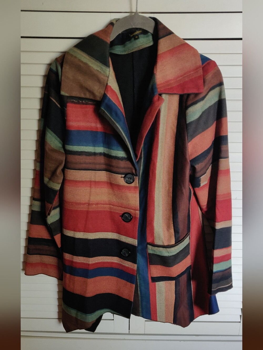 Radzoli Women's Striped Multicolor  Blazer Jacket  Coat